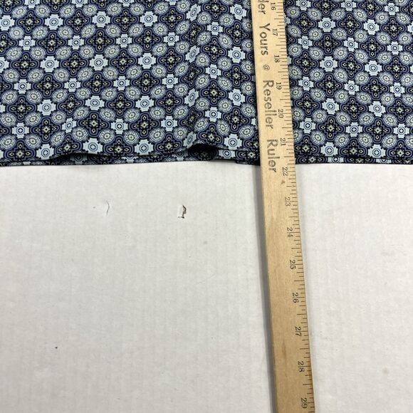 Ann Taylor Silk Pencil Skirt Blue Black Geometric Print 6P Petite Work Career - Picture 4 of 10